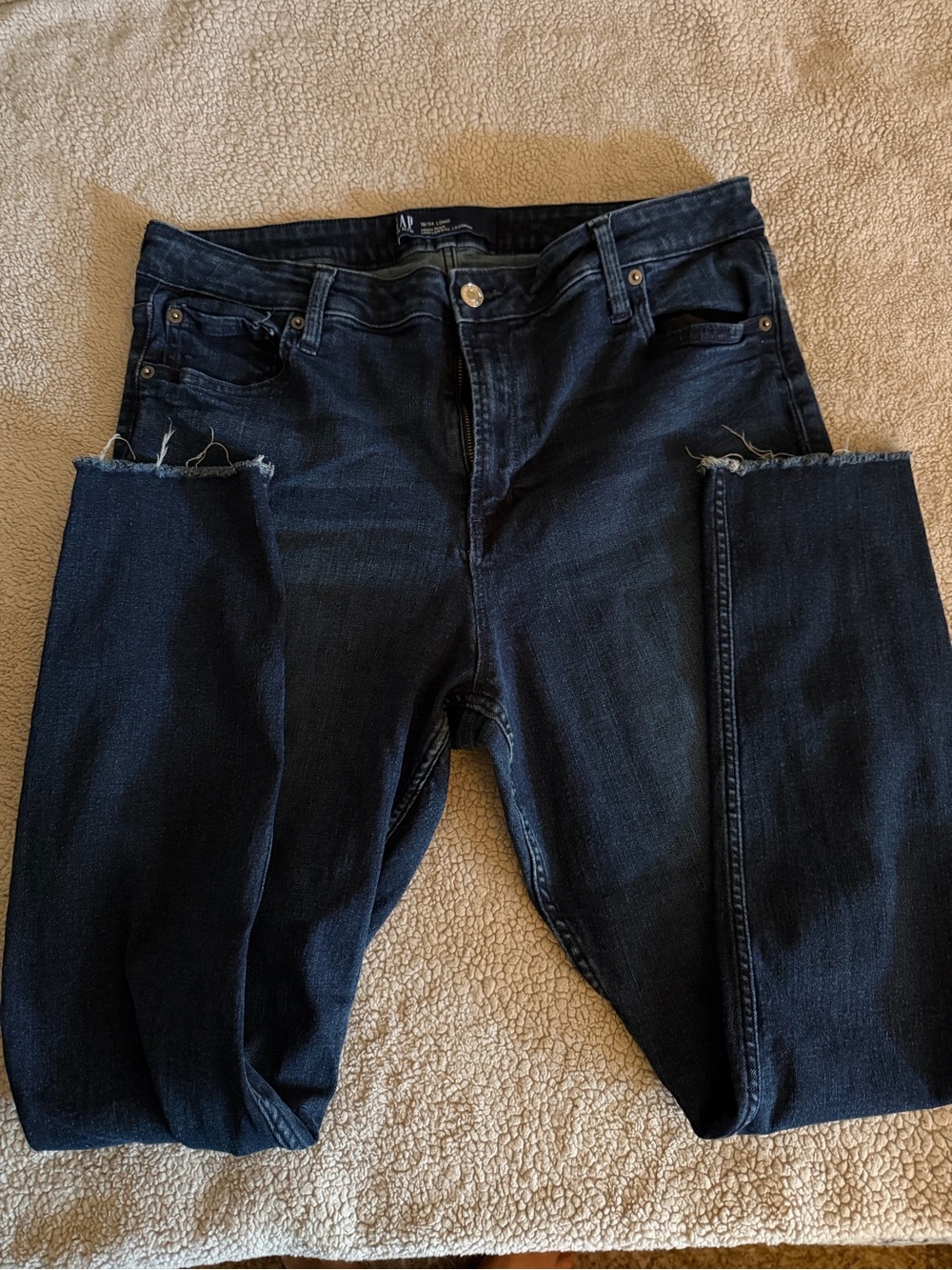 Gap Denim Stretch high rise sz 18, long. Like new